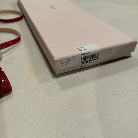 NWT Nue Studio S Rhinestone Festival Charlotte Bra Top Spicy Red Holiday Party - Picture 9 of 9